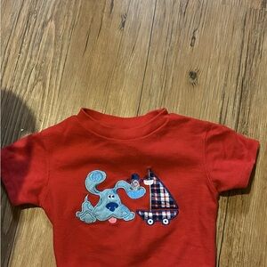 Red Kids Short Sleeve Tee blues clues vintage shirt